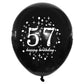 Shuntai 57Th Birthday Balloon Gold And Black 57Th Birthday Decorations For Men Women Latex Confetti Balloons 57 Years Old Annive