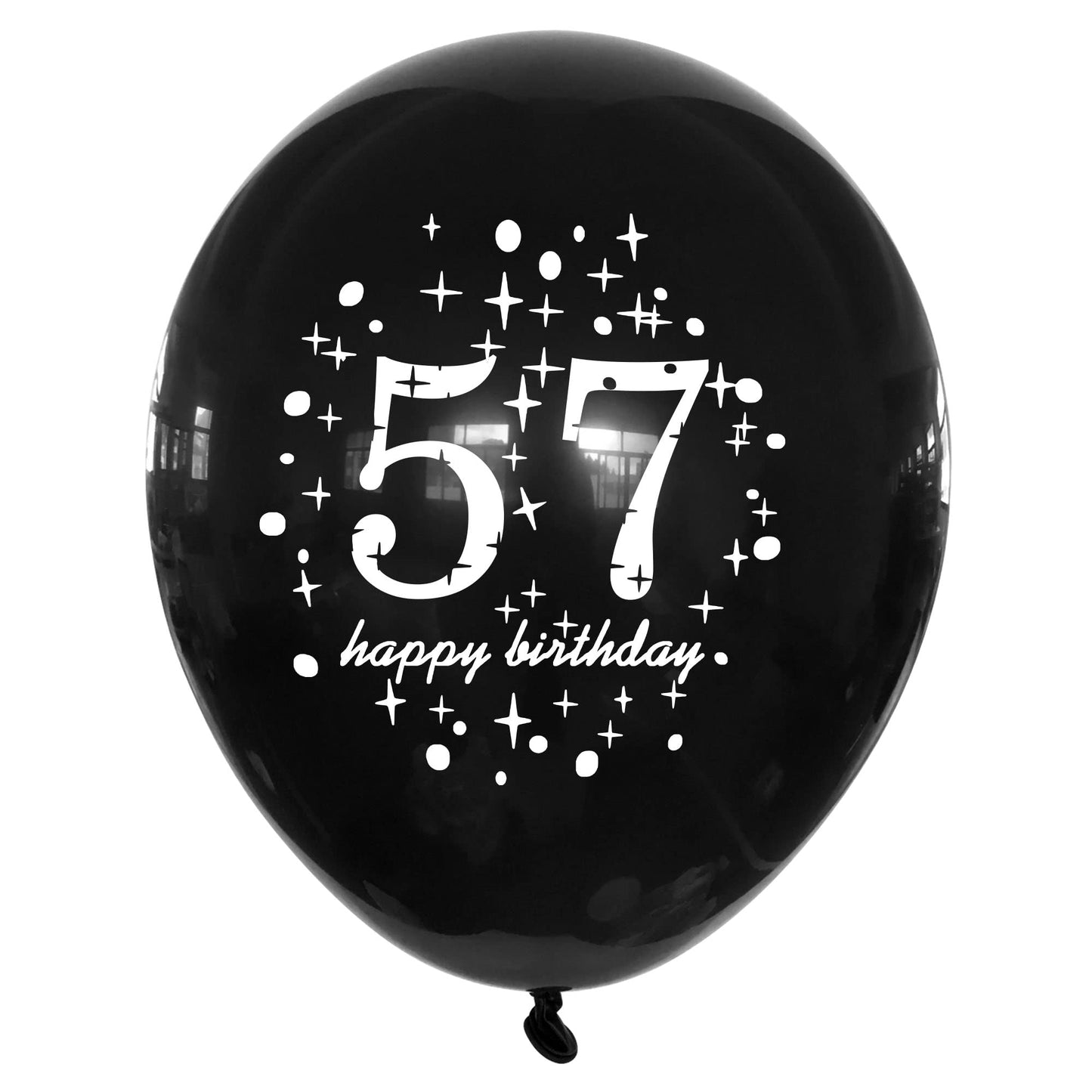 Shuntai 57Th Birthday Balloon Gold And Black 57Th Birthday Decorations For Men Women Latex Confetti Balloons 57 Years Old Annive
