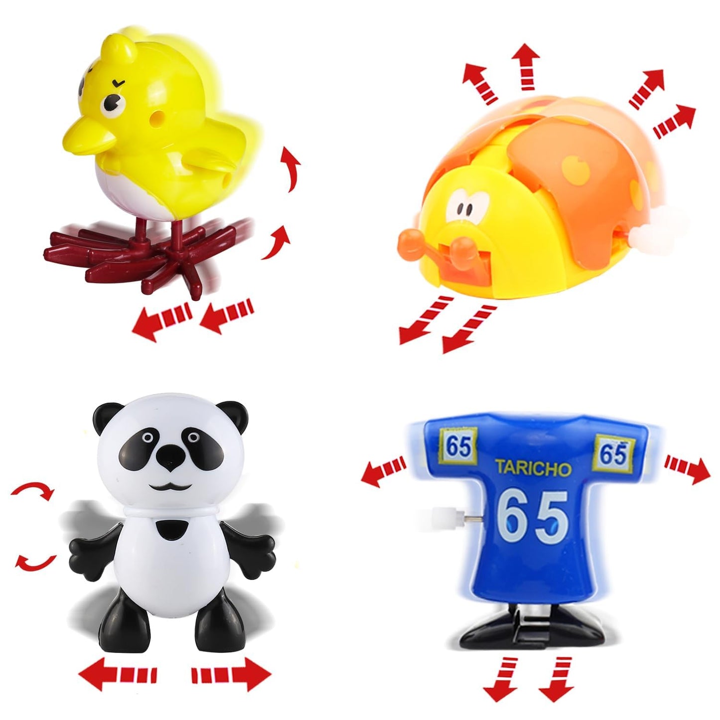 Laxdacee Wind-Up Toys, 24 Pack Assorted Mini Toy for Kid Party Favors, Pinata Goody Bag Filler Stocking Stuffers for Boy Girl Ch