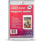 (1 Pack) 75PT enhanced One Touch Magnetic Card Holder UV Protection - Ultra Clear - PVC Free - Trading Card Holder Card Protector Magnetic Card Case for Trading Cards Sports Cards Case