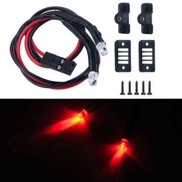 RC-Hub 1Set Rear Tail Light LED Lamp Set for 1/24 Axial SCX24 AXI00001 RC Crawler Car,Red