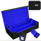 Scimi Mtg Card Storage Box Tcg Deck Case Holds Fits 5 Windows Decks Card Box Or 1800+ Sleeved Cards For Mtg, Yugioh, Uno, Tcg, Trading Cards With Mat Case And Strong Magnet Closure (Black & Blue)