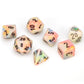 Chessex Dice Set - 10mm Festive Circus/Black Plastic Polyhedral Dice Set - Dungeons and Dragons D&D DND TTRPG Dice - Includes 7