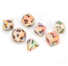 Chessex Dice Set - 10mm Festive Circus/Black Plastic Polyhedral Dice Set - Dungeons and Dragons D&D DND TTRPG Dice - Includes 7