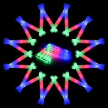 Jiahz Glow Sticks Bulk, 210 Pcs Foam Glow Sticks, Led Foam Sticks In The Dark Party Supplies With 3 Modes Colorful Flashing, Glo