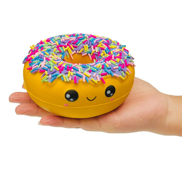 Funnysquee Rainbow Donut Squishy Toy, Slow Rising, Stress Relief, Fun, And Cute Plaything Perfect For Birthday Gift And Decoration
