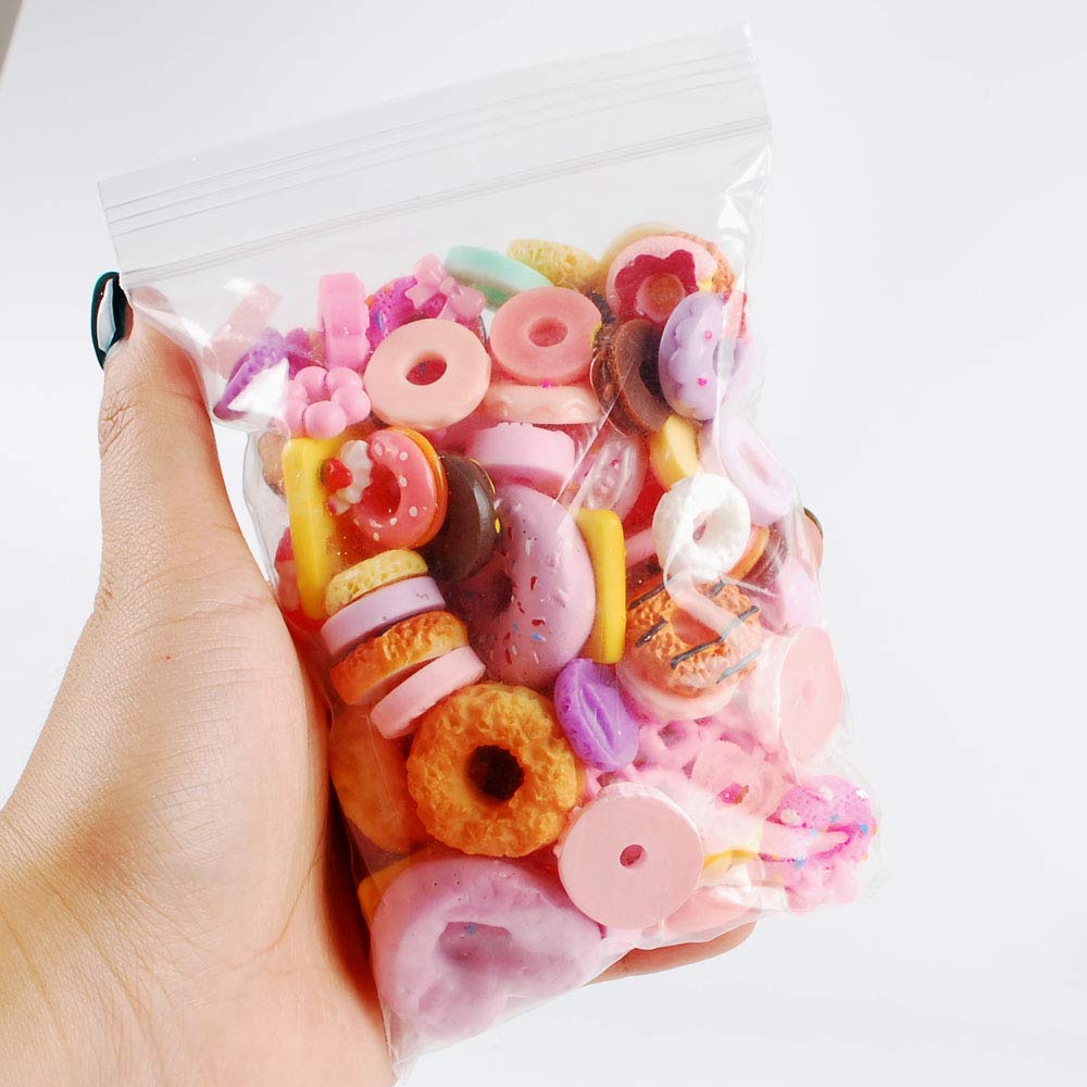 Nwfashion 112Pcs Miniature Decor Dessert Pastry Toy Food Cake Topper Scrapbooking Shoe Decoration Charms(Donuts)