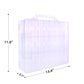 Kislane Double Sided Toy Car Storage Case For 48 Toy Cars, Matchbox Cars, Mini Toys, Small Dolls, Portable Transparent Storage C