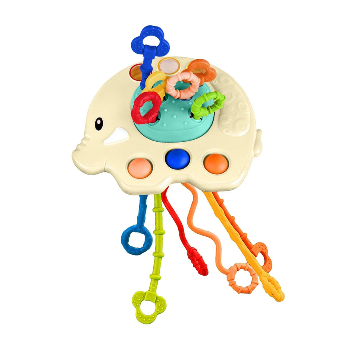 Calandis Travel Pull String Activity Toy Montessori Toys For Kids Toddlers Boys Girls Beige Elephant | Other Educational Toys | 