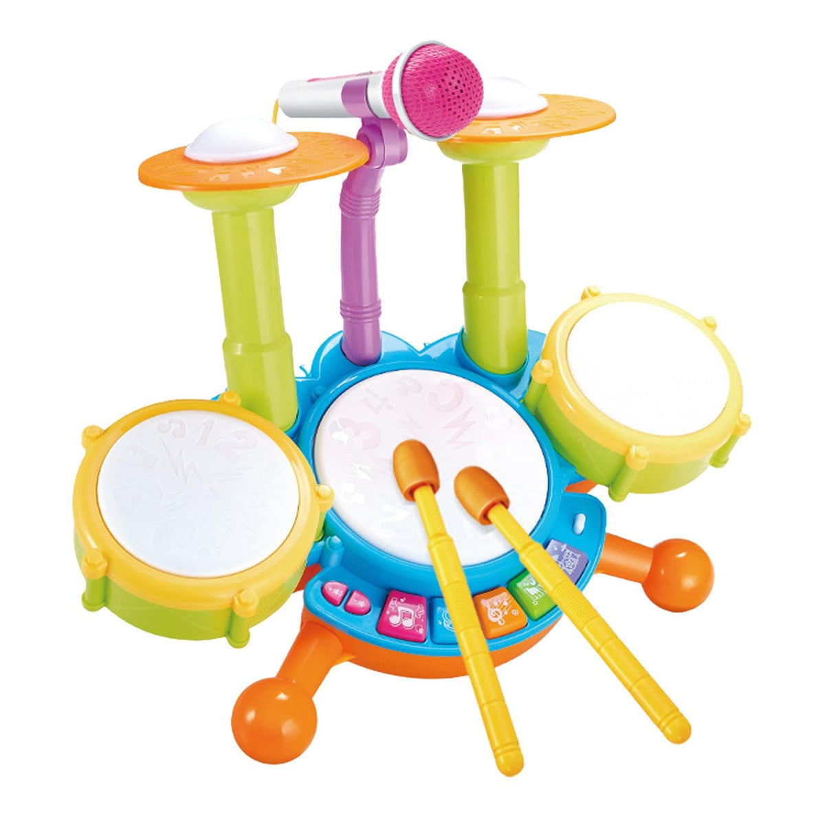 Atorse Kids Drum Set Developmental Musical Baby Toy For Children 6 12 18 Month Kids Blue|Baby | Toys For Baby | Developmental Ba