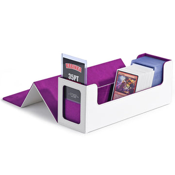 Kabinka Trading Card Storage Box With Display Window For Mtg Commander- Patented Design, Card Deck Box With 35Pt Toploader Holds