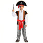 YPFonetoy Boys Pirate Costume Kids Set - Deluxe 10-Piece Pirate Outfit with Eye Patch  Hat & Accessories for Halloween (M(5-6 years))