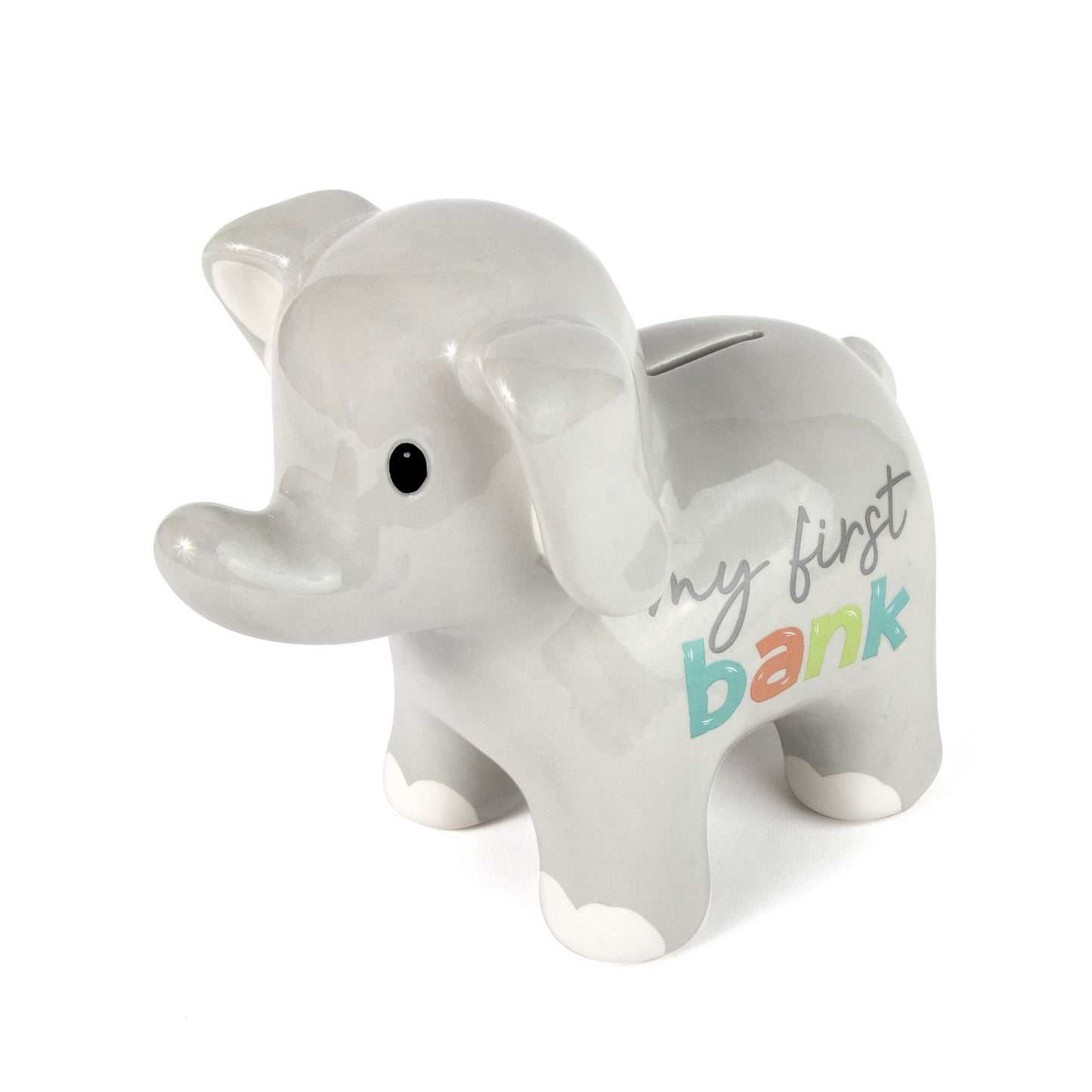 My Babys First Bank Piggy Bank - Ceramic Animal Bank And Nursery Piggy Bank For Baby Boys, Girls, Toddlers, And Kids (Elephant)