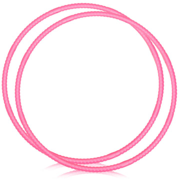 WinnerWhy 2 Pcs Toy Hoop Exercise Hoop Detachable Adjustable Plastic Toy Ring Playground Equipment for School Colored Circles Exercise Ring for Teens Dog Agility Equipment(Pink 23 Inch)