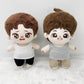 Niannyyhouse 15Cm Plush Doll Clothes Solid Color Vest Sleeveless T-Shirt Doll Dress Up (White+Black, 15Cm)