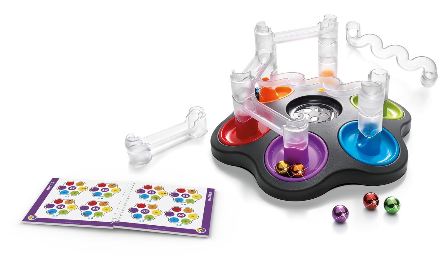 SmartGames Drop Zone Marble Run Logic Game with 80 Challenges for Ages 8 - mature-themed