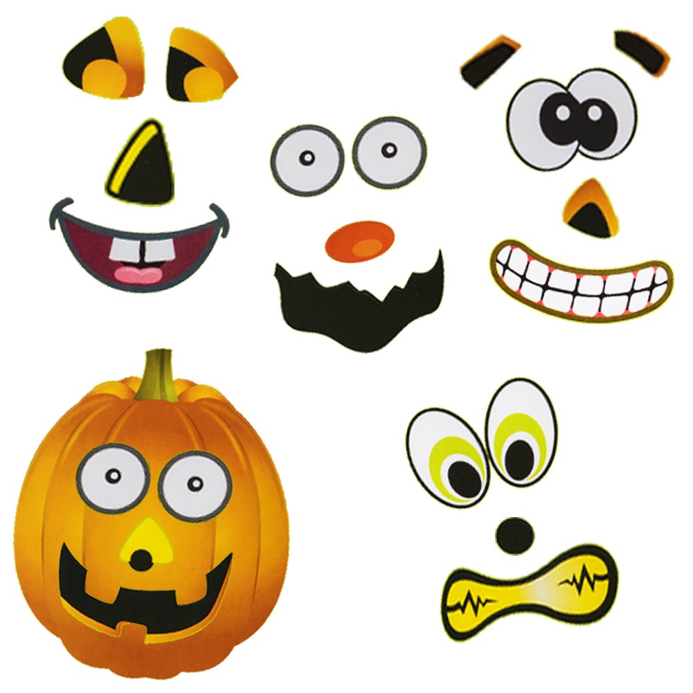 Halloween Stickers - 72 Sheets Kids Jack O Lantern Pumpkin Stickers Tigerdoe - Halloween Stickers for Kids - Create a Pumpkin