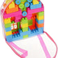 Manos Building Blocks Set For Kids With Storage Backpack, 40+ Colourful Pieces, Educational Construction Toy