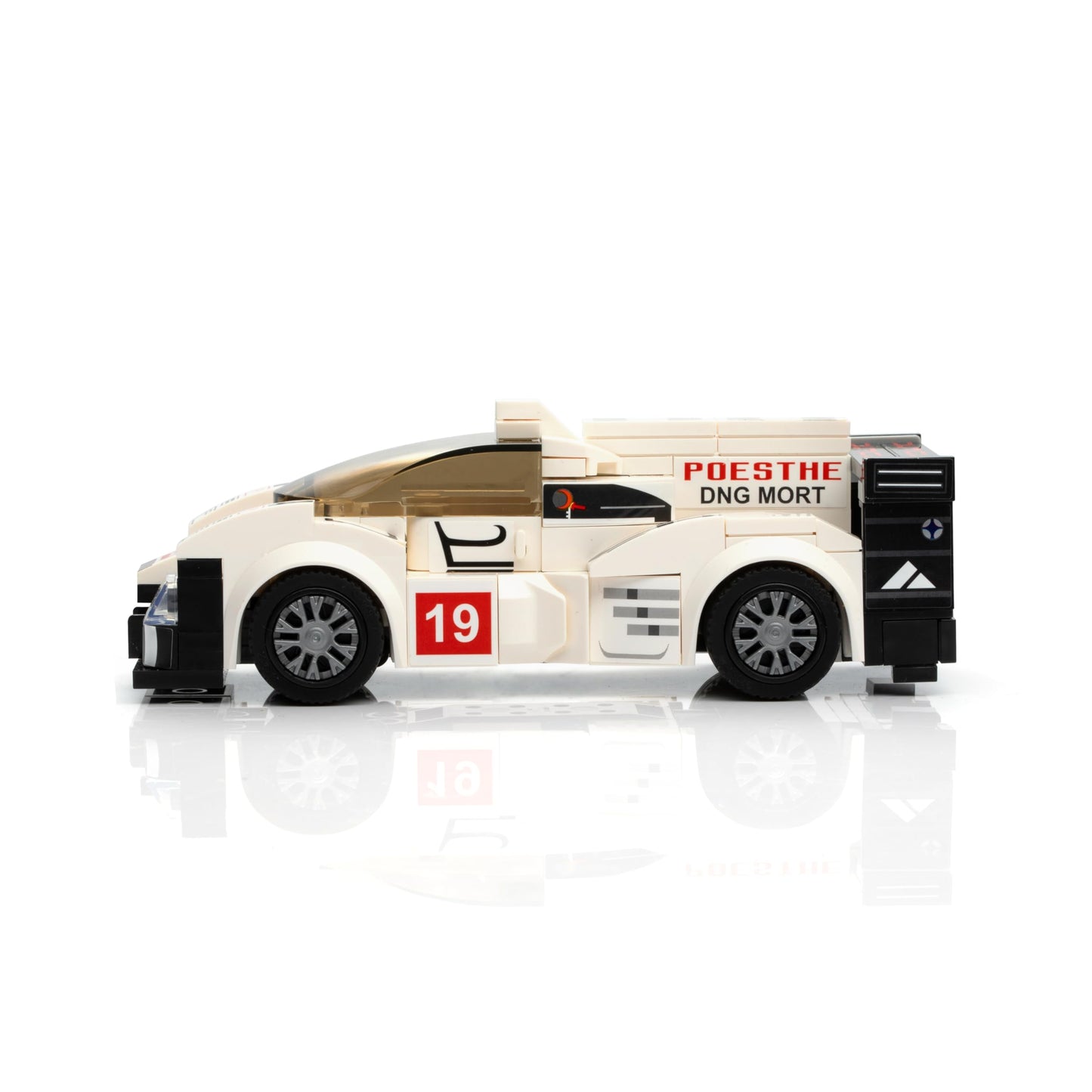 Block Builder Racing Car Building Block Set. Racing Car Building Blocks For Kids And Adults (White F1)