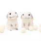 Easter Squishies Rabbit Toys,2Pcs White Bunny Squeeze Animal Toys,Simulation Bunny Stress Relief Toy Furry Squish Novelty Toy Wi