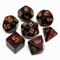 Creebuy Dnd Dice Set 7Pcs Red Mix Black Nebula Dice For Dungeon And Dragons D&D Rpg Role Playing Games Polyhedral Dice