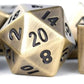 Metallic Dice Games Lic005 16 Mm Antique Gold Metal Dice  Set Of 7