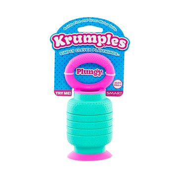 Krumples Plungy Teal Sensory Suction Toy For Ages 10M+ | Bpa-Free Silicone Fidget | Promotes Fine Motor Skills | Dishwasher Safe