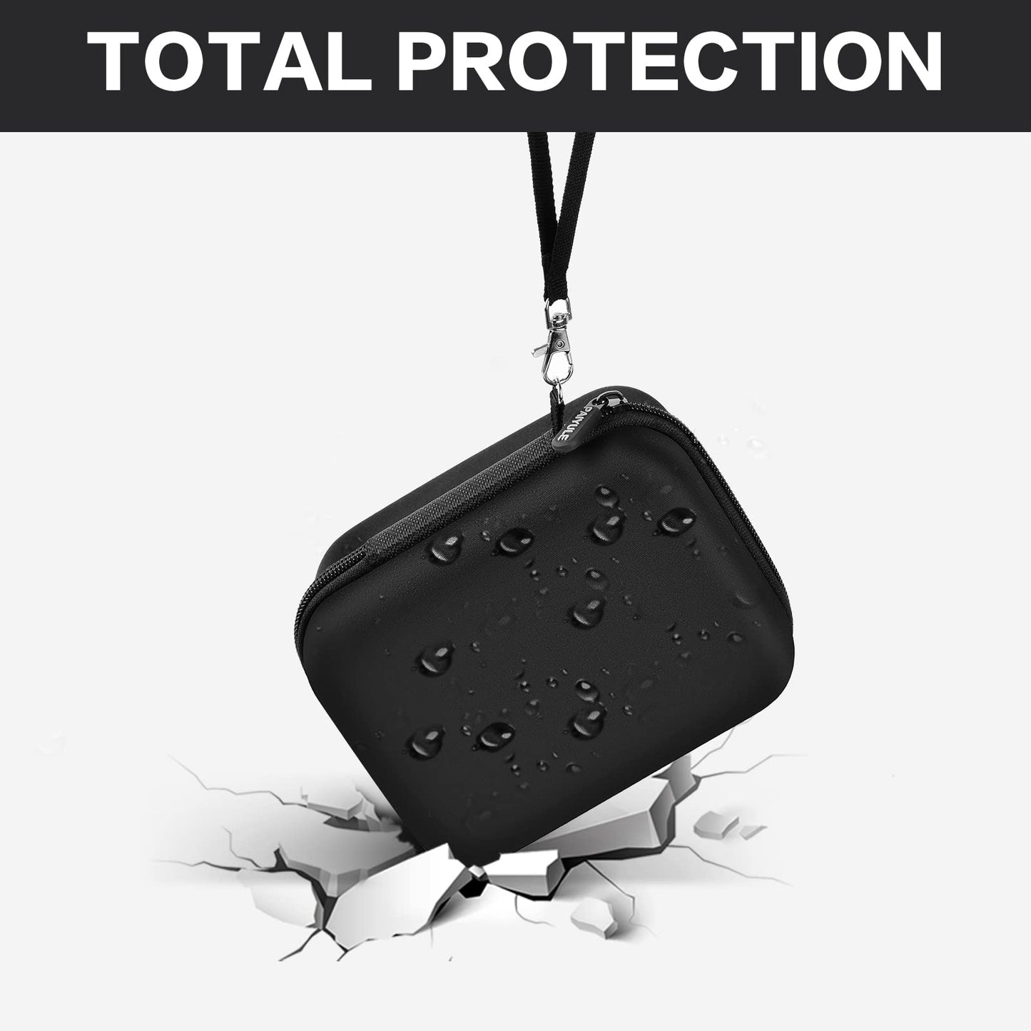 PAIYULE Hard Case Compatible with Phase 10 Card Game. Fits up to 360 Cards. Includes 2 Removable Divider (Black)- Case Only