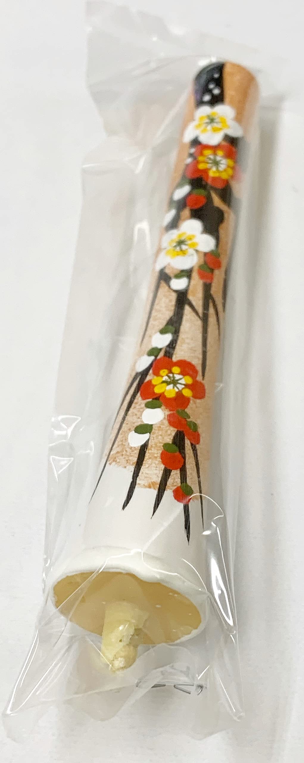 Japanese Candles No. 6 Drawn Plum.Made in Japan.Manufacturer Awaji Baikundou, White