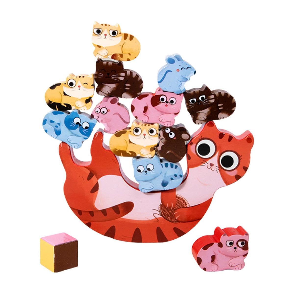 Ujeavette Montessori Educational Stacking Toys For Boys Girls 1 2 3 4 5 Year Old Gifts Cat And Mouse