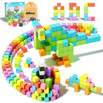 Apluses Magnetic Blocks, Magnet Building Cubes for Toddlers, Classroom Must Haves STEM Educational Toys for Kids, Autism Sensory