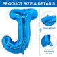 Toniful 40 Inch Large Blue Letter J Balloons Giant Alphabet Letter Balloons,Foil Mylar Big Balloons For Birthday Party Anniversa