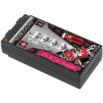 GAONENG GNB 6000MAH 2S HV 7.6V 150C Short Shorty Pack 5.0mm Bullet Hard Case RC LiPo Battery 1:10 1:12 Scale RC Race Car LiHV