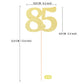 Gexolenu No 85, 10 Pack Double-Sided Gold Glitter 85Th Birthday Centerpieces For Tables, Number 85 Birthday Table Toppers Party
