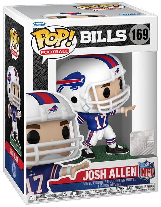 Pop Football: Bills - Josh Allen (Away Jersey) Funko Vinyl Figure (Bundled With Compatible Box Protector Case), Multicolor, 3.75 Inches
