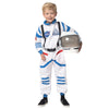 Spooktacular Creations Halloween Child Unisex Astronaut Costume, White Blue Nasa Pilot Jumpsuit With Helmet For Kids Halloween Cosplay, Party Favors (Small, 5-7 Yrs)
