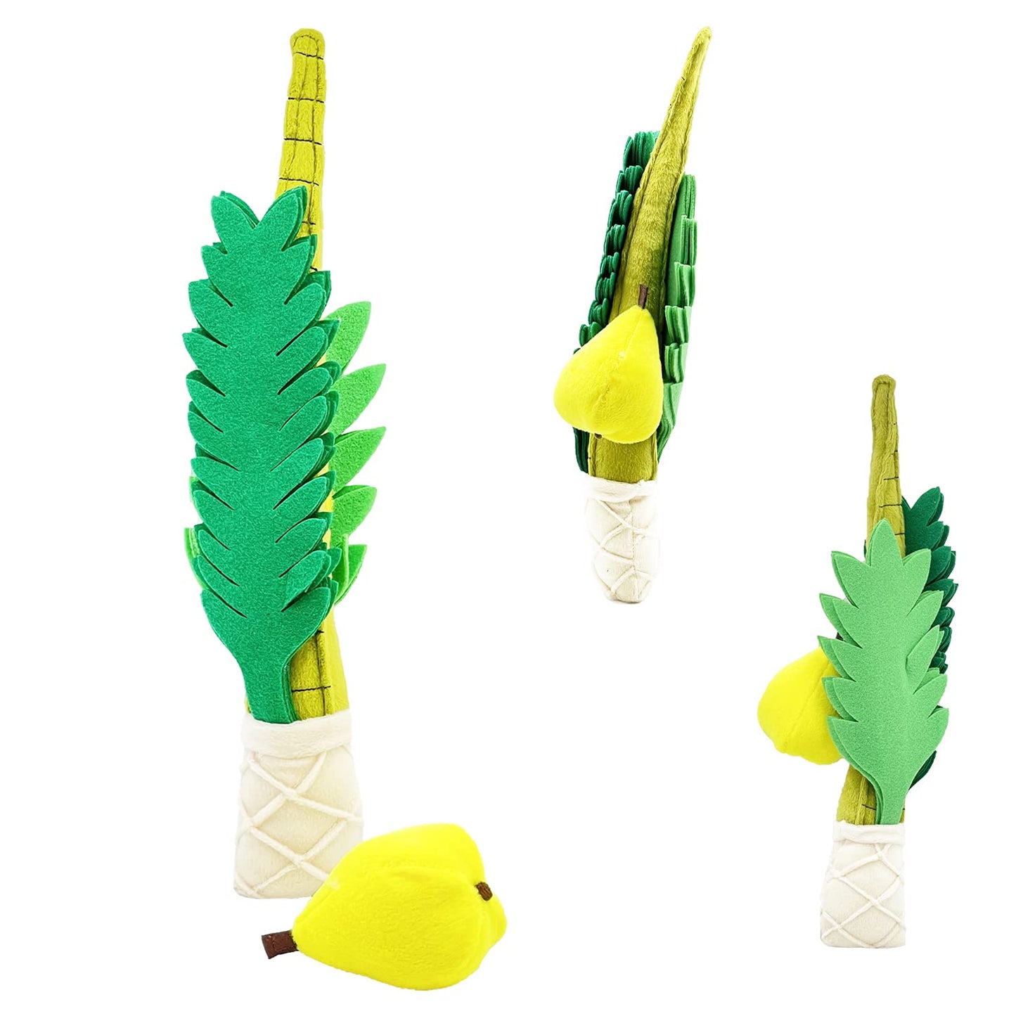 The Dreidel Company Plush Lulav and Etrog, Childrens Toy Set for Sukkot (Single)