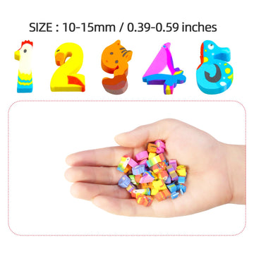300 Pieces Mini Erasers Assortment Mini Number Erasers Bulk Erasers Kids Fun Erasers Tiny Pencil Erasers Small Erasers Assorted
