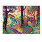 RoseArt - Stained Glass - The Long and Winding Road - 300 mature-themed Piece Jigsaw Puzzle for mature-themeds