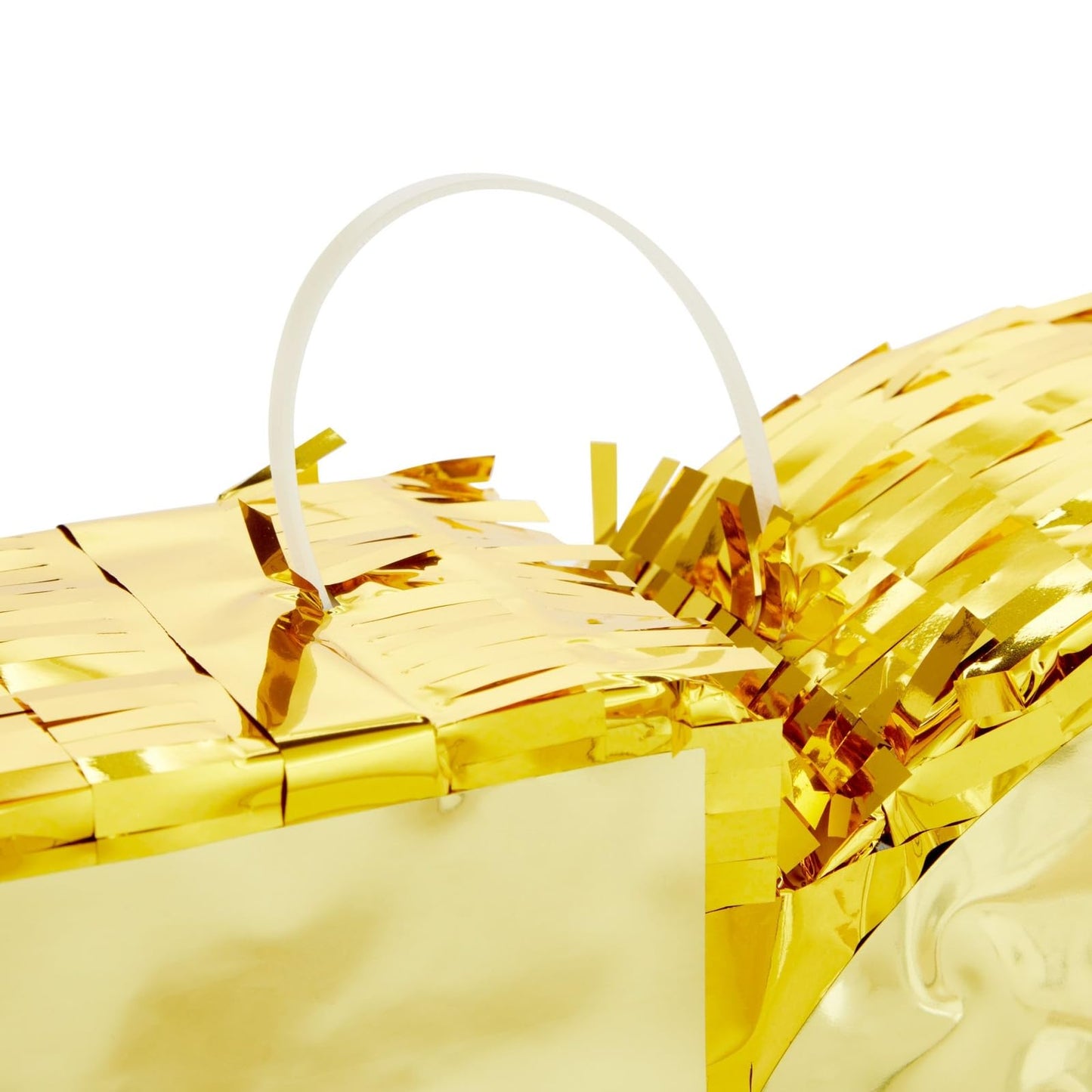 Sparkle and Bash Gold Foil Number 50 Pinata - 50th Birthday Decor, Small Size (16 x 3 x 13.2 Inches), Paper Material