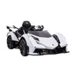 Aosom 12V Electric Ride-On Car, Licensed Lamborghini V12 Vision Gran Turismo Battery-Powered Ride-On Toy With Remote Control, Bluetooth, Music, Led Lights, For 3-6 Year Old Boys And Girls, White