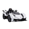 Aosom 12V Electric Ride-On Car, Licensed Lamborghini V12 Vision Gran Turismo Battery-Powered Ride-On Toy With Remote Control, Bluetooth, Music, Led Lights, For 3-6 Year Old Boys And Girls, White