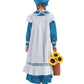 Cr Rolecos Colonial Costume Girls Prairie Pioneer Dress For Girls With Lace Pilgrim Costume Blue M Age Over 4 Years Old