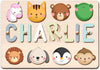 Personalized Name Puzzle For Kids Engraved Text Greetings On Back Custom Wooden Name Signs With Pegs For Baby Boy & Girl 1 Year