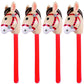4Pcs Inflatable Stick Horse - Pony/Western Cowboy/Horse Baby Shower Birthday Party Decorations Inflatable Horse Head (Red)