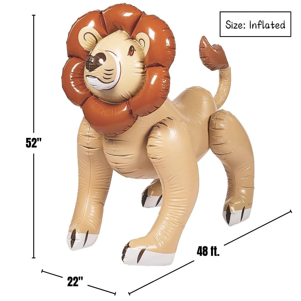 Inflatable Jumbo African Safari Lion - Party Decor and VBS Toys - 1 Piece