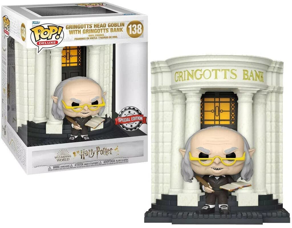 Funko Pop Harry Potter Diagon Alley #138 - Gringott's Bank Griphook - Funko Pop limited availability Edition - Harry Potter Birthday Pop Figure 58126