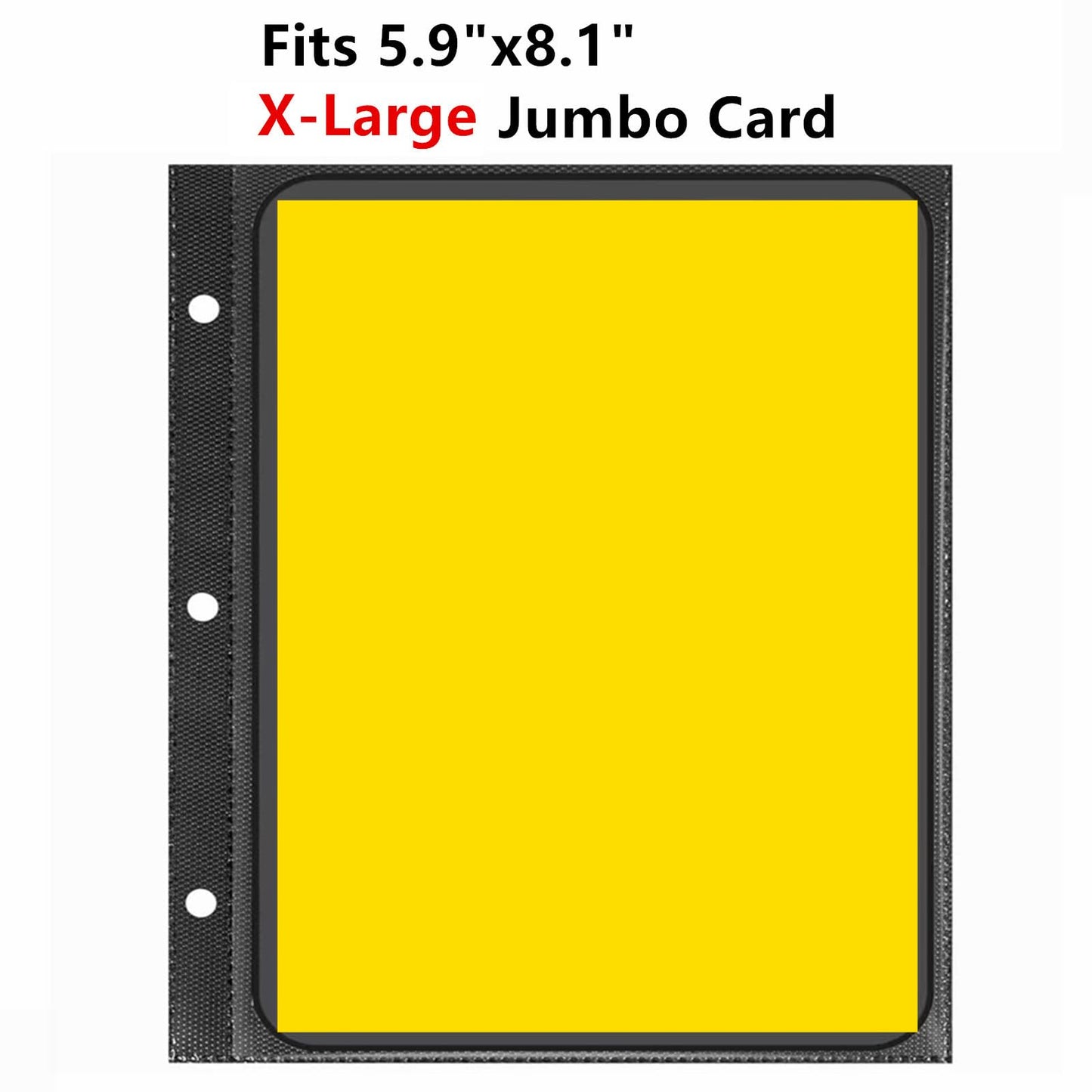 Card Binder for Jumbo/Oversized Cards  80+ Pockets Card Storage Abulm with 40+ Double-Sided Removable Pages  enhanced Leather Binder for Trading/Gaming Cards (Black  X-Large 5.4x7.5)