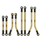 INJORA 8PCS Brass High Clearance Links Set for 1/18 RC Crawler TRX4M High Trail K10 F150, 43g/Set