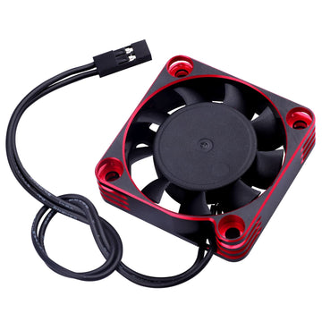 RC Motor Cooling Fan 40x40mm 16000RPM 540 550 Motor ESC Heatsink Brushless Cooling Fans for 1/10 1/8 RC Car (Black & Red)
